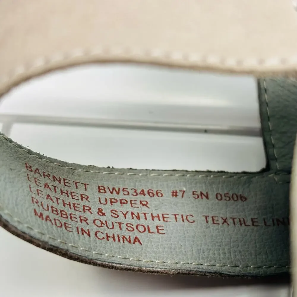 Abeo Barnett,‎ Grey Nubuck Embossed Reptile Leather-Upper Sandal-7.5N
